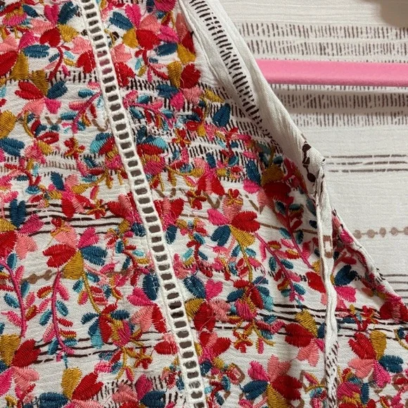 Savanna Jane Floral and Stripe Blouse with Tassels - Picture 6 of 14